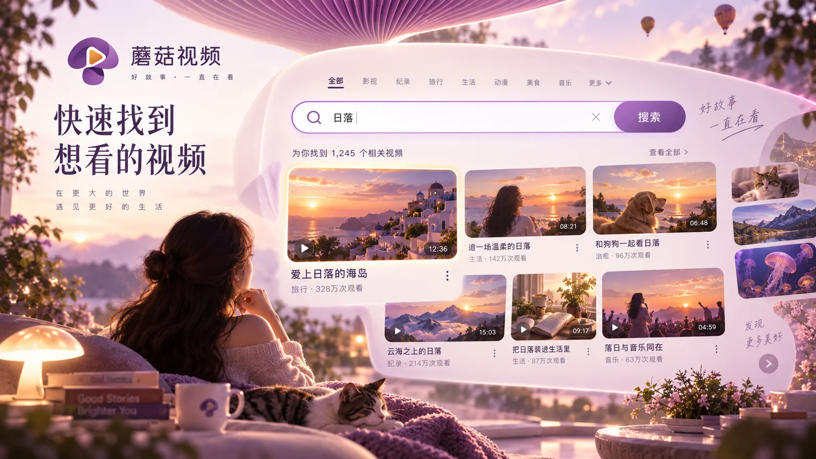 “蘑菇下载器”与核心观看主题分开处理，避免把两类需求混为一谈